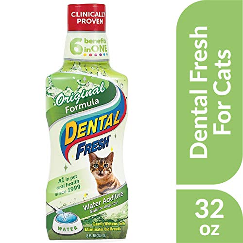 Dental Fresh Water Additive - Original Formula for Cats - Clinically Proven, Simply Add to Pet's Water Bowl to Whiten Teeth