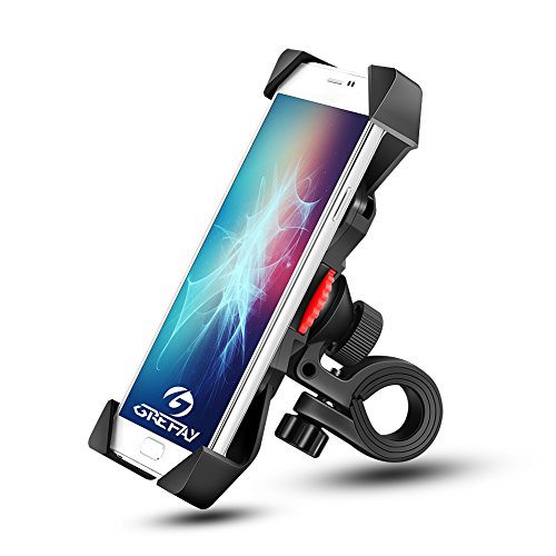 Grefay Fahrrad Handyhalterung Universal Motorrad Handy Halterung für 3,5-6,5 Zoll Smartphone mit 360° Drehbar