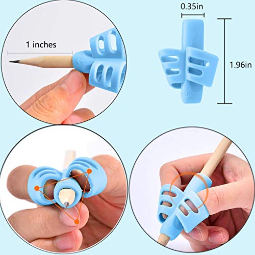 Pencil Grips - Pencil Grips for Kids Handwriting Pencil Grip Posture Correction Training Writing AIDS for Kids Toddler Preschoolers Students Children Special Needs (12PCS)