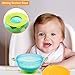 Zooawa Baby Suction Bowl and Spoon Set, 3 Pack Baby Weaning Set Nonslip BPA-Free Feeding Bowls with Lids Self Feeding Training Storage Bowl Cutlery Travel Set, Great Shower Gift for Infant Toddler
