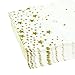 Aneco 150 Pack Napkins White with Gold Stars Cocktail Napkins for Wedding, Party, Birthday, Dinner, Lunch, Napkins with 2 Layers, 5 by 5 Inches