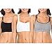 Fruit of The Loom Womens Spaghetti Strap Cotton Pull Over 3 Pack Sports Bra, Grey With Black/White/Black Hue, 44