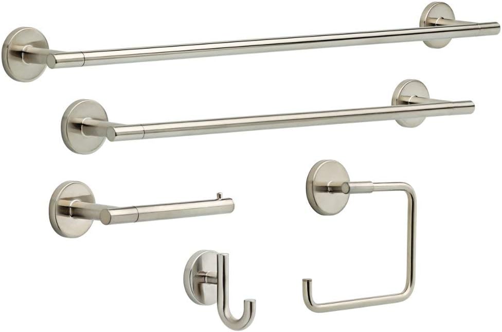 Delta Faucet Bathroom Accessories 75935 Trinsic Bathroom Towel Holder Hook, Polished Chrome, 2.84 x 1.13 x 2.84 inches - Kitchen Faucet - 