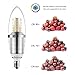Bogao (4 Pack) LED Candelabra Bulb, 12W Daylight White 6000K LED Candle Bulbs, 85-100 Watt Light Bulbs Equivalent, E12 Candelabra Base,1200Lumens LED Lights,Torpedo Shape