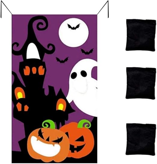 Amazon Co Jp Weruilg カボチャぶら下げトスゲームフェルト バナーカーテン豆 袋大人用 キッズハロウィンパーティーの装飾 楽しい小道具 パーティーアクセサリー 家の装飾ハロウィンパーティー用 屋外吊り飾り サイズa3 ホーム キッチン