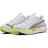 PUMA Men's Velocity Nitro 3 Running Shoes Sneaker, White/Pure Magenta/Yellow Alert, 12.5