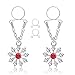 2Pcs Fake Nipple Rings Non-piercings Stainless Steel Body Piercing Jewelry (Red)