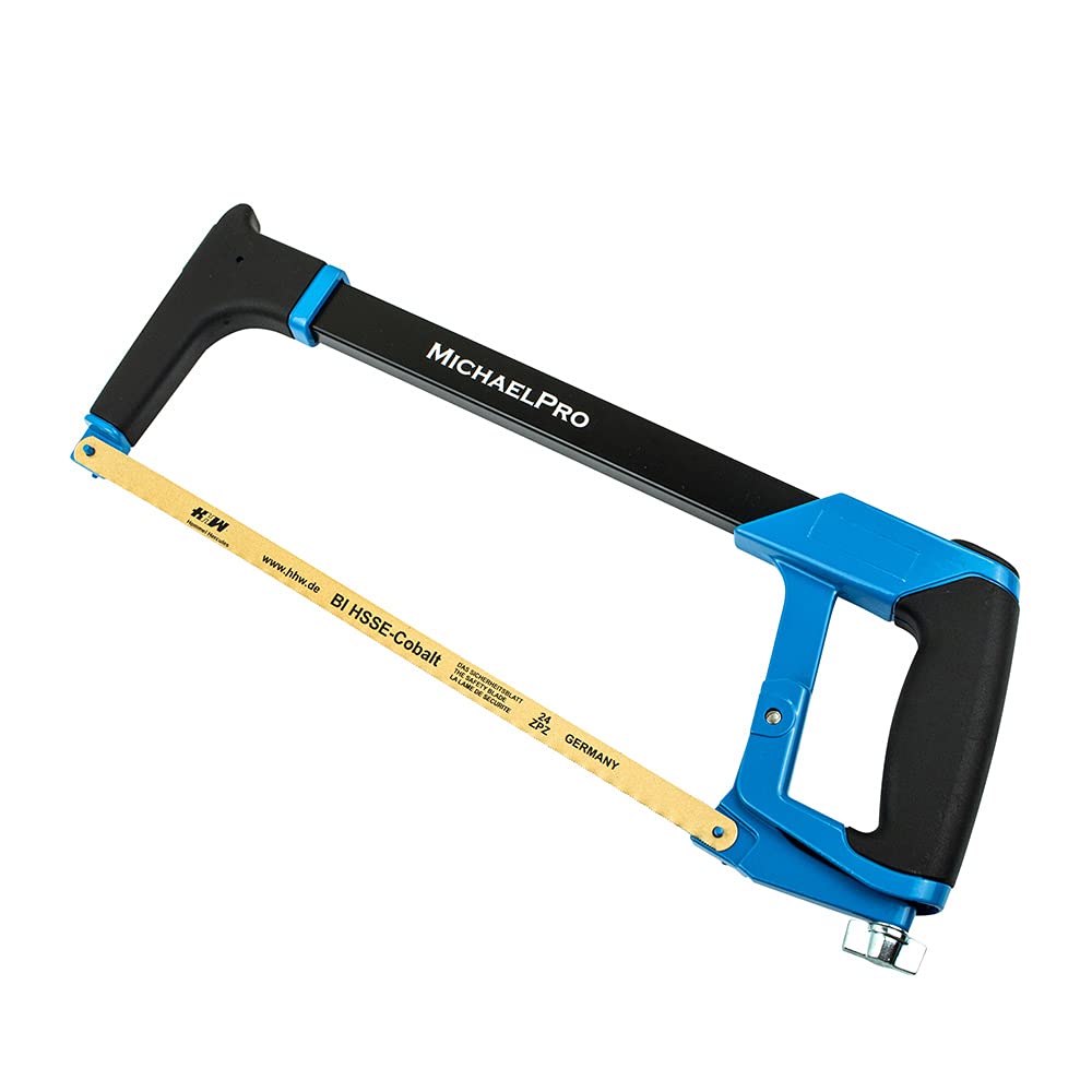 MichaelPro MP010007 High Tension Hacksaw Frame Adjustable Hand Saw for Cutting Steel Pipe PVC Carpentry Woodworking