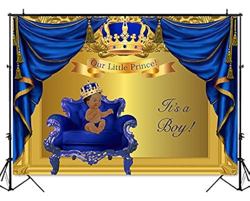 Mehofoto Royal Blue Baby Shower Backdrop Royal Prince Baby Shower