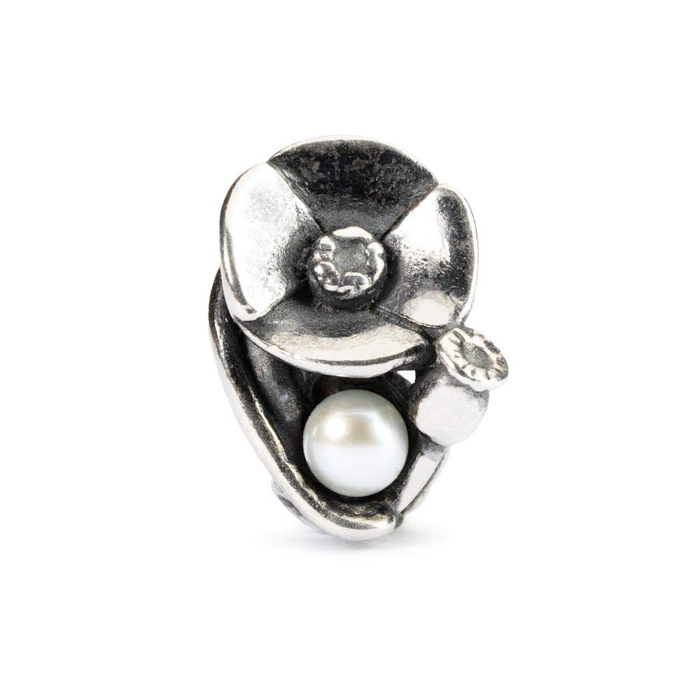 Trollbeads Silver 925 Bead Poppies of August