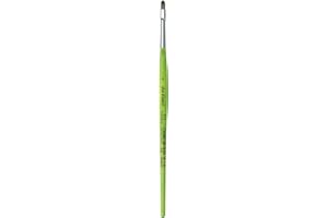 da Vinci Student Series 375 Fit for School and Hobby Paint Brush, Filbert Elastic Synthetic with Green Matte Handle, Size 4
