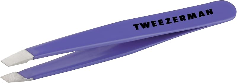 Tweezerman Blooming Lilac Mini Slant Tweezer with Travel Case