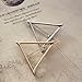 DierCosy Minimalist Dainty Gold Silver Hollow Triangle Geometric Metal Hairpin Hair Clip Clamps Accessories Barrettes Bobby Pin Ponytail Holder Statement Women's GIFT (gold and silver)