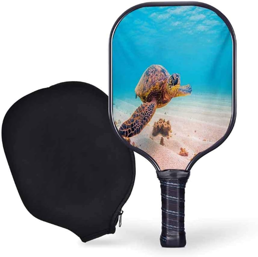 LCGGDB Turtle Pickleball Paddle Set, Hawaiian Green Sea