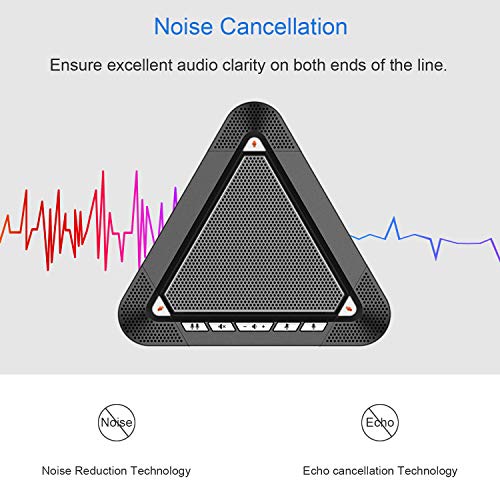 Tenveo Wireless Bluetooth Speaker for Softphone and Mobile Phone, Bluetooth Speakerphone for 5-8 People Business Conference Phone (A300B)