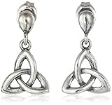 Sterling Silver Oxidized Celtic Knot Dangle Earrings