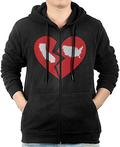 Men's Heartbroken Cal And Us Full-Zip Hoodie Sweatshirt XL