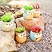 Amaze Owl Assorted Artificial Succulent Plants and Owl Planters | Set Of 6 Mini Faux Plants and Ceramic Pots | Indoor Office Table Decorations| Housewarming Ideas| Living Room Table Shelf Desk Decor
