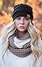Funky Junque Women's Cable Knit Beanie Hat, Soft Thick Warm Slouchy Winter Hat for Cold Weather - Black