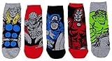 Marvel Avengers Mens Ankle-No Show Socks 5 Pair Pack