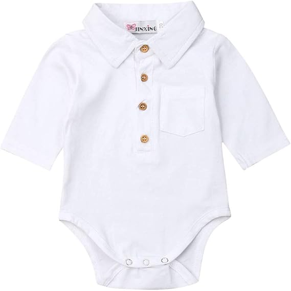 baby boy button up bodysuit