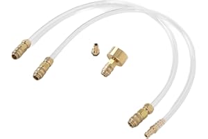 5PCS Hydraulic Steering Bleed Kit with Brass Fittings Hydraulic Steering Fluid Filler Tube Kit for Marine