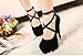 LongSale Womens Matte Lace Up Knee High Platform Pumps Shoes 40 Black