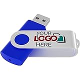 Custom Swivel USB Flash Drive 128MB Promotional Product Personalized with Your Logo - Bulk USB 2.0 - Customizable 100 Pack