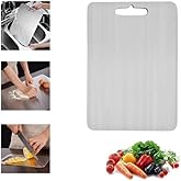 Titanium Cutting Board Stainless Cutting Board Metal Cutting Board for Kitchen, Double Side Food Graded Titanium Cutting Boar