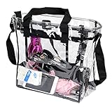 PUSTOR Clear tote bag stadium approved Compliant Clear CrossBody Messenger Shoulder Bag By