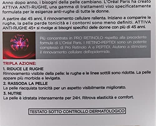 L'OREAL Anti-Rugas Ativo + 45 anos 50 ml de cuidados faciais