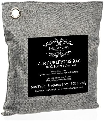 Relaxory 100% Natural Nano Bamboo Charcoal Bag 500g Odor Absorber Air Purifying Dehumididier