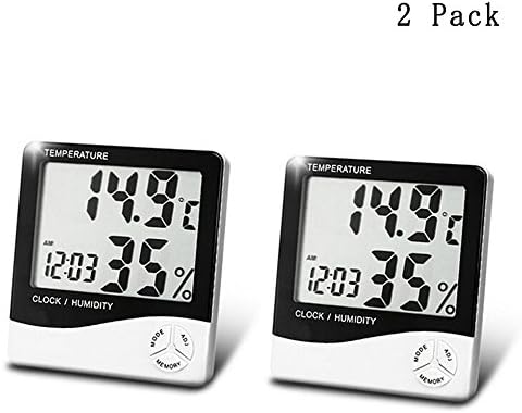 Accuracy Hygrometer Thermometer Indoor Humidity Monitor with Temperature Gauge Humidity Meter, Room Thermometer Fahrenheit Or Celsius- 2 pack