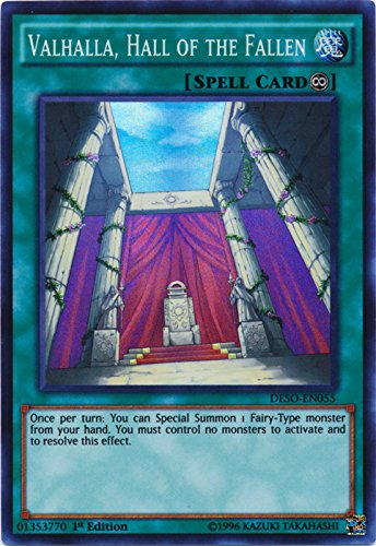Yu-Gi-Oh! - Valhalla, Hall of the Fallen (DESO-EN055) - Destiny Soldiers - 1st Edition - Super Rare