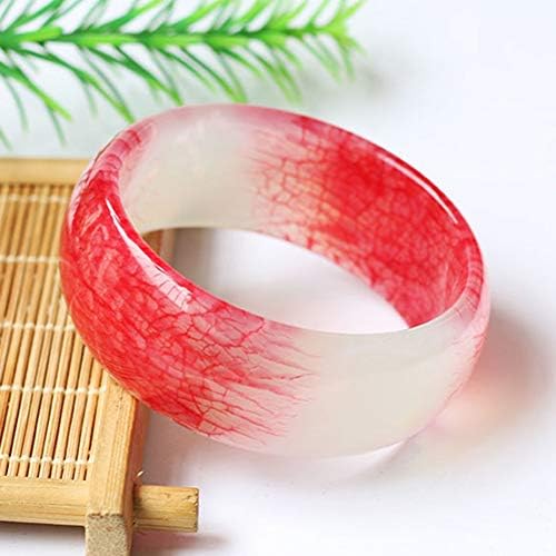 KALRTO Natural Hetian Jade Bracelet, Hand-carved Red Chicken Blood Jade Bracelet, High-grade Jade Jade Bracelet, Gift/Bring/Collect