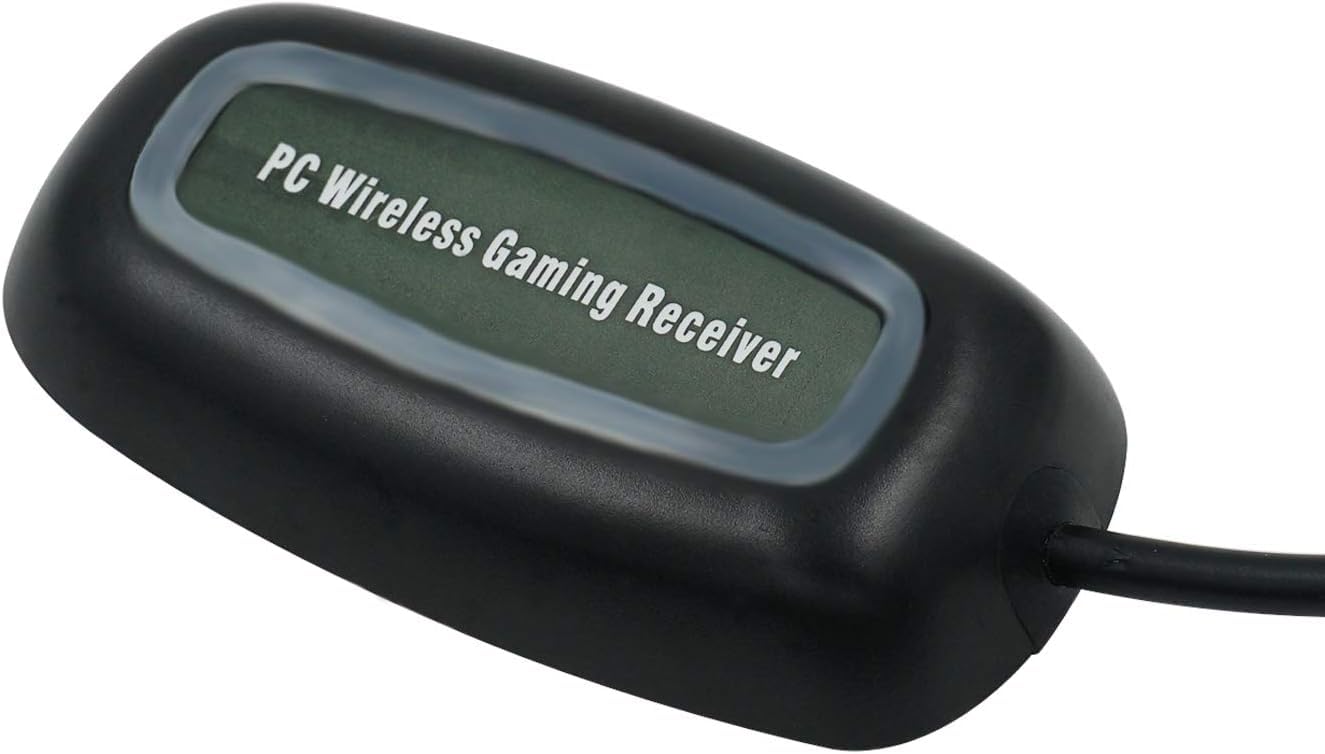 Mcbazel Wireless USB 2.0 Gaming Receiver Adapter for Microsoft Xbox 360 Desktop PC Laptop Gaming - Black