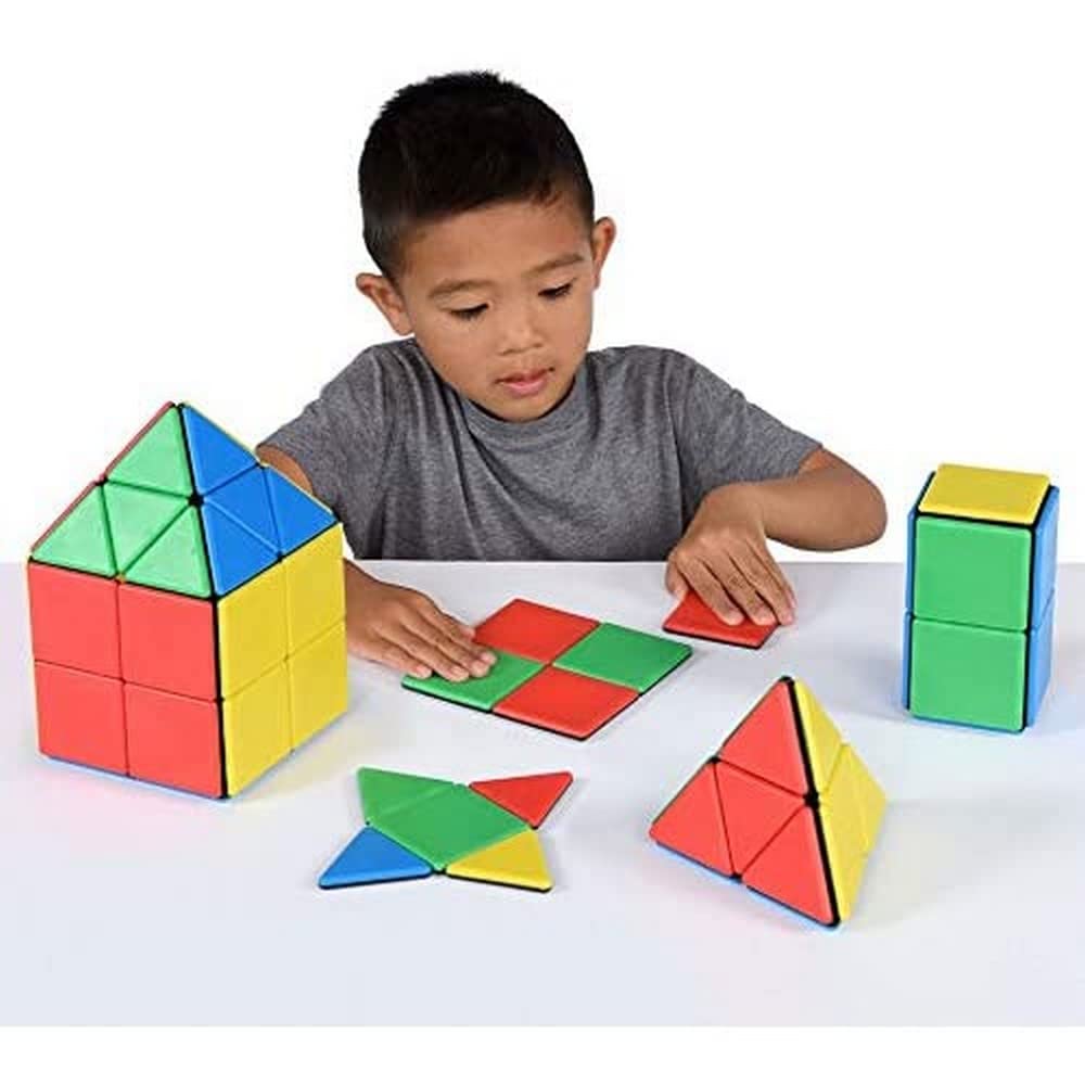 Polydron Solid Magnetic Class Set - 72 Piece Magnetic Education Learning Construction Building Tiles Toy