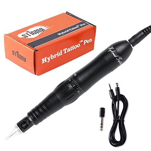 Solong Tattoo Hybrid Tattoo Pen Rotary Tattoo Machine Swiss Motor Needle Cartridges Black EM107-1