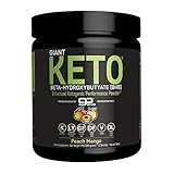 Giant Keto-Exogenous Ketone Powder - Beta-Hydroxybutyrate Keto Supplement Designed to Support Your Ketogenic Diet, Boost Energy and Burn Fat in Ketosis - Peach Mango - 10 servings