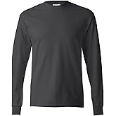 Hanes Women’s Authentic Long Sleeve T-Shirt – Classic Fit, 100% Cotton, Tear Away Label, Soft & Durable, Casual Outfits