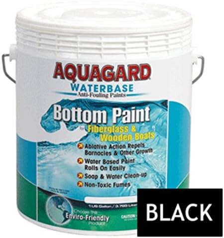Aquagard Waterbased Anti-Fouling Bottom Paint - 1Gal - Black - 1 Year Direct Manufacturer Warranty