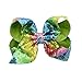Sequin Bow 8 Inch Large Glitter Bow Sparkly Hair Ribbon Bows with Alligator Hair Clips Mermaid Hair Accessories for Girls Toddlers Kids Teens Senior Pack Of 3