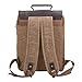 Back-to-School Sale- S-ZONE Retro Canvas Leather School Travel Backpack Rucksack 15.6-inch Laptop Bag