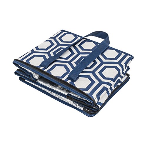 PLANET E Reusable Foldable Grocery Bags with Reinforced Bottoms and Insulated Cooler (Pack of 3)