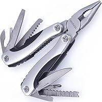 14 in 1 MultiTool (HARDENED STEEL) Multi Purpose Pliers, Knife, Ruler, Cable Cutter, Needle Nose Pliers, Saw, File, Screwdrivers, and More! Carry Case Included!