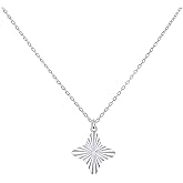 Jewels By Lux Sterling Silver Or Yellow-Tone Womens Cubic-Zirconia Star Charm Necklace Size 16 + 2 Inches