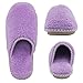 HomeTop Women’s Cozy Plush Fleece Slip On Memory Foam House Slippers (Medium / 7-8 B(M) US, Light Purple)
