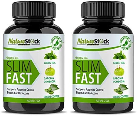 Nature Stock Slim Fast Combination Of Garcinia Green Coffee And Green Tea Extract 800 mg 60 Capsule (Pack of 2)