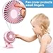 Cambond Baby Stroller Fan Clip - Battery Operated Fan With 3 Adjustable Speeds For Carseat, Travel, Camping - Pink