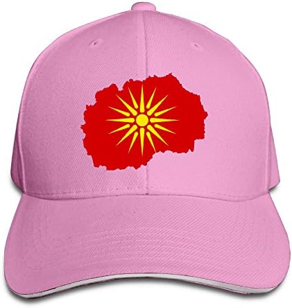 Flag Map Of Macedonia Cotton Adult Sandwich Peaked Cap Panama Hat Gift